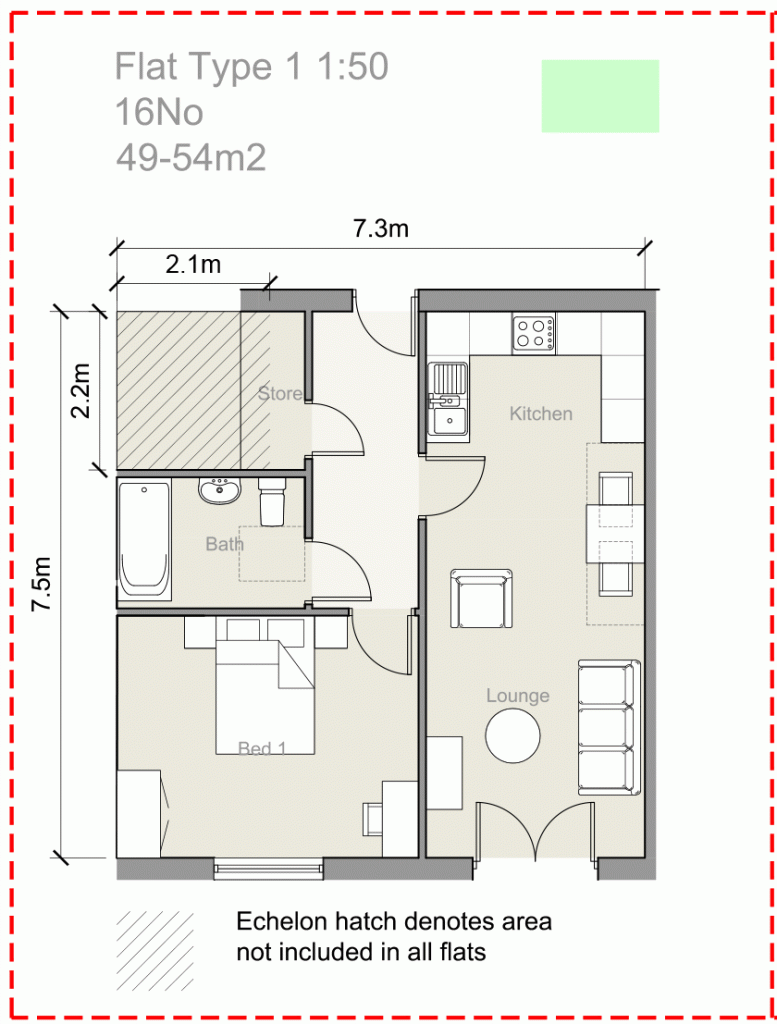 floor plan of flat layout 1